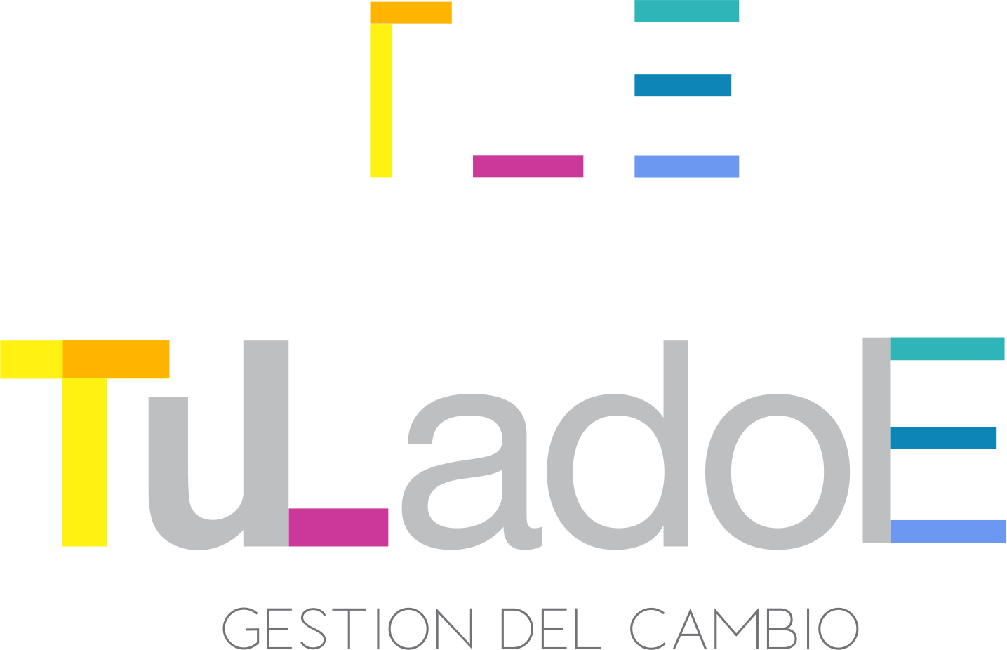 Isologo y logotipo de TuLadoE, con el lema 